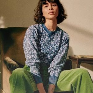 Sèzane Alexa Sweatshirt• Blue Flowers• Size S